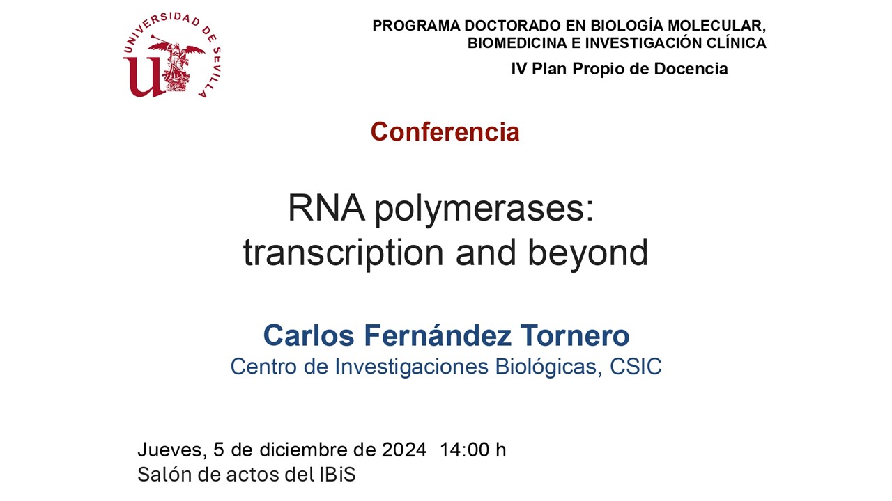 Conferencia: "RNA polymerases: transcription and beyond"