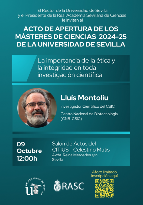 Invitación conferencia apertura Másteres en Ciencias US