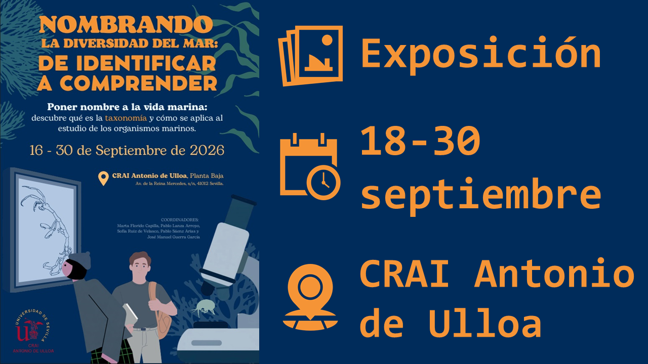 Cartel | Exposición: Nombrando la diversidad del mar: de identificar a comprender