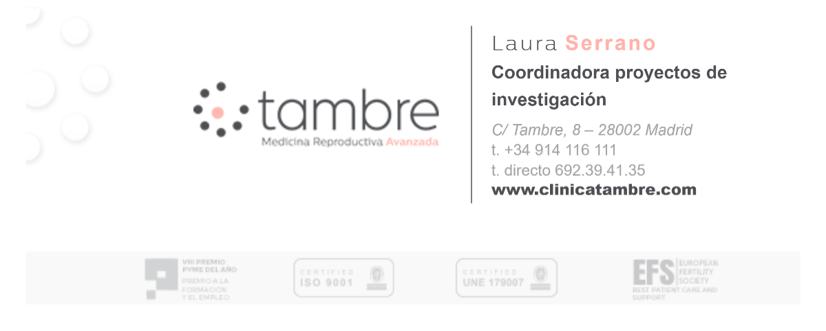 Firma | Coordinadora proyectos de investigación - Tambre