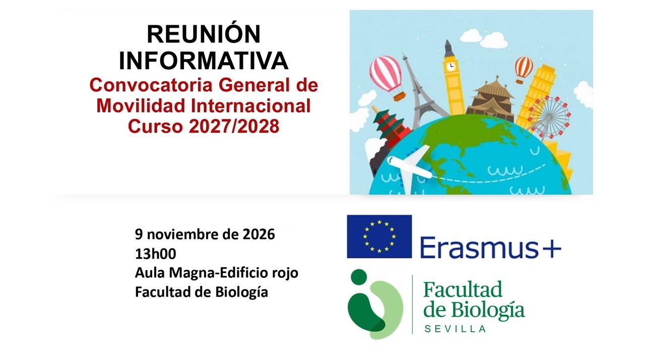 Cartel | REUNION INFORMATIVA CONVOCATORIA MOVILIDAD INTERNACIONAL